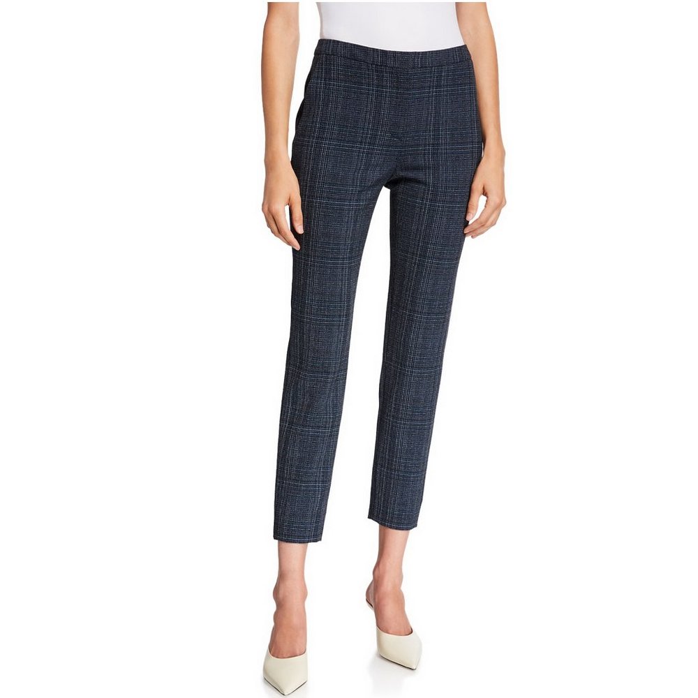 NWT Piazza Sempione Laura Plaid Trousers | Designer Tailored Trousers